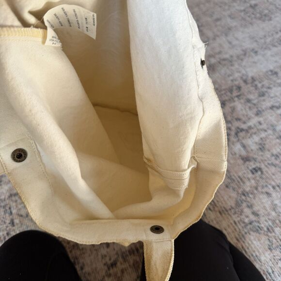 PRADA SPORT Tote Bag Denim Tan Vintage Double Handle - Picture 5 of 16